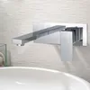 Robinets de lavabo de salle de bain Style noir en laiton mat robinet de lavabo mural mitigeur mitigeur eau froide