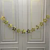 Partydekoration Gold Silber Papier Stern Girlanden Banner für Geburtstag Babyparty Hochzeit Jahr Weihnachtsdekoration Hängende Streamer Flaggen