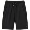 Shorts masculinos grandes elásticos de verão de verão 8xl 6xl roupas de tamanho grande nylon preto spandex cinza suor mais 230109