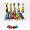 hookahs Silicone Nectar Kit Pipe with Stainless Steel Tip Dab Straw Oil Rig smoke accessory glass pipes