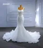 Zeemeermin trouwjurk mori super mooie droom bruid kanten slanke witte jurk sm222147