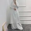 Ethnic Clothing Two Pieces Hooded Muslim Women Hijab Dress Prayer Garment Jilbab Abaya Long Khimar Full Cover Gown Abayas Sets Islamic