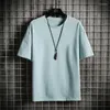 Männer T-shirts Männer Kleidung 2023 Reine Farbe Kurzarm T-shirt Sommer Koreanische Trend Paar Ins Top Mehrfarbig