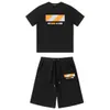 Mens tracksuits t shirt sets Plush letter streetwear casual breathable summer suits Tops shorts Tees outdoor sports suits sportswear quality set