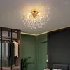 Ceiling Lights Nordic Snowflake Crystal Chandelier Light Gold/Silver Dandelion Plafon Lamp Decorative Led Lamps For Living Room