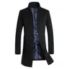 Men's Wool Blends Long Coat Men Fashion Pea Jacket Autumn Winter Jackets Mens en Overcoat Plus Size 5Xl 6Xl 230107