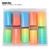 Nail Gel Manicure Transfer Sticker Bright Charming 10 Rolls Safe Nontoxic Foil For Travels Salons