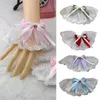 Knieschützer, Lolita-Hand-Ärmel-Handgelenkmanschetten, süße Schleife, Spitze, gekräuselt, Maid, Cosplay, Armband für Hochzeit, Party, Anime-Tuch-Zubehör