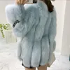 Women's Fur Natural Real Coat With Rivets 2023 Winter Motorbike Style Women's Jackets