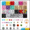 Other Customizable Beads 24Grid Childrens Educational Handmade Beaded Set Colored Y Diy Bracelet Accessories Material Bag Drop Deliv Otoed