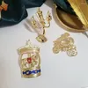 Broches de conte de fées pour enfants, carrousel aux chandelles, citrouille, Corsage, épingle à revers, écharpe, sac, vêtements, bijoux classiques, cadeau pour femme et fille