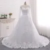 Vestido de novia de pelota Apliques de lentejuelas brillantes de manga larga Dubai Arabic Saudita fuera del hombro Vestido de novia con cuentas 403