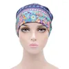 Ethnic Clothing 2023 Female Print Cotton Turban Chemo Hat Muslim Double Sided Satin Beanie Head Scarf Hijab Femme Mussulman Turbans