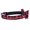 Dog Collars Style Christmas Bow Pet Collar Accessories Supplies Fashionable Tie Nylon Collars-009