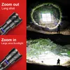 Lampes de poche torches XHP220 lampe de poche tactique avec charge USB torche puissante militaire 18650 lampe de poche LED rechargeable lanternes de chasse camping P230517