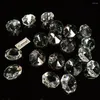 Lustre cristal Camal 20 pièces 14mm 2 trous clair octogonal perles en vrac verre facettes prismes Suncatcher éclairage ornements pièces