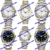 6 Model White Men's Watch 2813 Automatic Women's Watch 116233 36mm Black Dial Guld Rostfritt stål Strap Sapphire Glass Wristwatch Diamond Watches Roman Time Scale