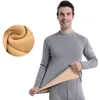Men's Thermal Underwear Men Thick Lamb cashmere Fleece Long Johns Keep Warm In Cold Winter Days 230109