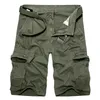 Men's Shorts Mens Military Cargo Summer army green Cotton men Loose MultiPocket Homme Casual Bermuda Trousers 40 230109