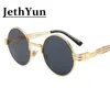 Sunglasses Classic Alloy Steampunk Round Men Luxury Designer Womens Shades Vintage Sun Glasses Male Clear Lens Eyeglasses