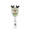 Party Favor Christmas Decoration Badge KeyChain Dractable PL Cartoon ID Badges Holder With Clip Office Supplies Drop Delivery Home DHGPE