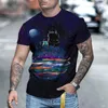 T-shirts pour hommes T-shirt T-shirt imprimé masculin unisexe à manches courtes surdimensionnées occasionnelles