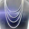 Дизайнер полная бриллиантовая мода Men Pass Tester GRA Сертифицированный VVS Moissanite Ожерелье S925 Серебряное серебро 2 -миллиметровое теннисная цепь роскошной бренд Подарки Bling Chains 9MQB