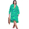 Etnische kleding Afrikaanse jurken voor vrouwen 2023 Afrika Kleding Kantoor Dame Draai Print Dashiki Ladies Blouse plus maat 3xl 4xl