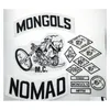 Швейные представления инструментов Монголы Nomad MC Biker Vest Embroideryes 1 MFFM в железе памяти на FL задней части куртки мотоцикл.
