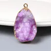 Pendant Necklaces Natural Druzy Agates Pendants Charms Stone Crystal Geode Charm For Jewelry Making Necklace Diy