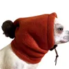 Dog Apparel Pet Hat Warm Drawstring Adjustment Winter Small Fur Ball Fleece Puppy Outdoor Cold Protection Cap Headgear Funny