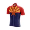 Heren t shirts mannen korte mouw fietstrui voor arizona regionale vlag gestreepte maillot ciclismo lichtgewicht fietsen