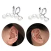 Schiena Orecchini Stile Coreano Perla Irregolare Climber Crawler Stud Per Donna Elegante Earcuff Con Perline Con Gioielli Piercing