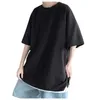 T-shirt da uomo Camicia da uomo Casual O-Collo Bottone laterale Camicetta solida Mezza manica allentata Top T-shirt di colore La Ropa De Los Hombres