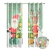 Gordijn 132x214cm 2panel Santa Claus Gordijnen voor woonkamer kerstthema Patroon Window Behandeling Kid slaapkamer Elk Print Gordes P45