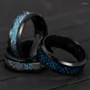 Bröllopsringar Titanium Steel Carbon Fiber Men's Dragon Ring smycken Tillbehör Fashion