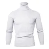 Pulls pour hommes hiver 2023 pull à col roulé hommes vintage tricot pull homme pulls décontractés vêtements d'extérieur masculins mince tricoté pull solide