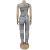 Women's Two Piece Pants Paisley Printed Set Tank Crop Top Palazzo Matching Sets Casual Activewear Summer Style 2023 Sweat Suit Clothing