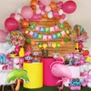 Decorazione per feste Kit ghirlanda ad arco di palloncini tropicali per ragazza Compleanno Forniture a tema fenicottero Baby Shower Festa di anniversario di matrimonio