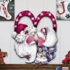 Decorazioni natalizie Decorazione Amore di Babbo Natale Porta sospesa Appendere rivestimenti murali in legno Ornamenti Decorazioni per la casa per feste di anno
