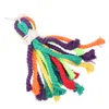 Gordijn drapeert vogel katoenen touw touw touw grappig hangende papegaai kauwen knagen voor willekeurige kleur