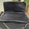 Borse da donna di design popolare Borse Ali con stiratura di diamanti zv Rivetti Borse a tracolla in pelle di pecora Borse a tracolla con due catene Zadig Borse con pochette da donna