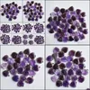 Charms Love Heart Stone Beads Pendants 20Mm Wholesale Natural Amethysts For Diy Jewelry Making Women Gift Drop Delivery Findings Comp Otpry