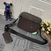 Luxus Leder Qualität Postbote Tasche Außengepäck Männer und Frauen Designer Tasche Handtasche Mini dreiteiliges Set Slung Geldbörse