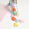 Hair Accessories 8pcs Kawaii Cartoon Textured Bear Kids Resin Hairbands Girls Elastic Band Headwear