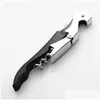 Openers Pltap Double Hinged Corkscrew Waiter Wine Tool Bottle Opener Sea Horse Knife Drop Delivery Home Garden Kitchen Dining Bar Dhawe