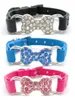 Colliers pour chiens collier rose avec os blingy animaux de compagnie chat simili cuir cadeau laisses