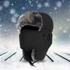 Cycling Caps Leather Winter Trapper Hat Custom Women Fleece Lined Knit Outdoor Windproof And Womens Running Zp450 Thermal Head