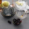 Bowls Nordic Phnom Penh Glass Petals Bowl Dessert Fruit Salad Dressing Container Kitchen Accessories