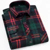 Camisas casuais masculinas 2023Fall Smart Men's Flannel Camisa xadrez Brand Masculino Escritório de Busineira Longa Roupas de alta qualidade Roupas